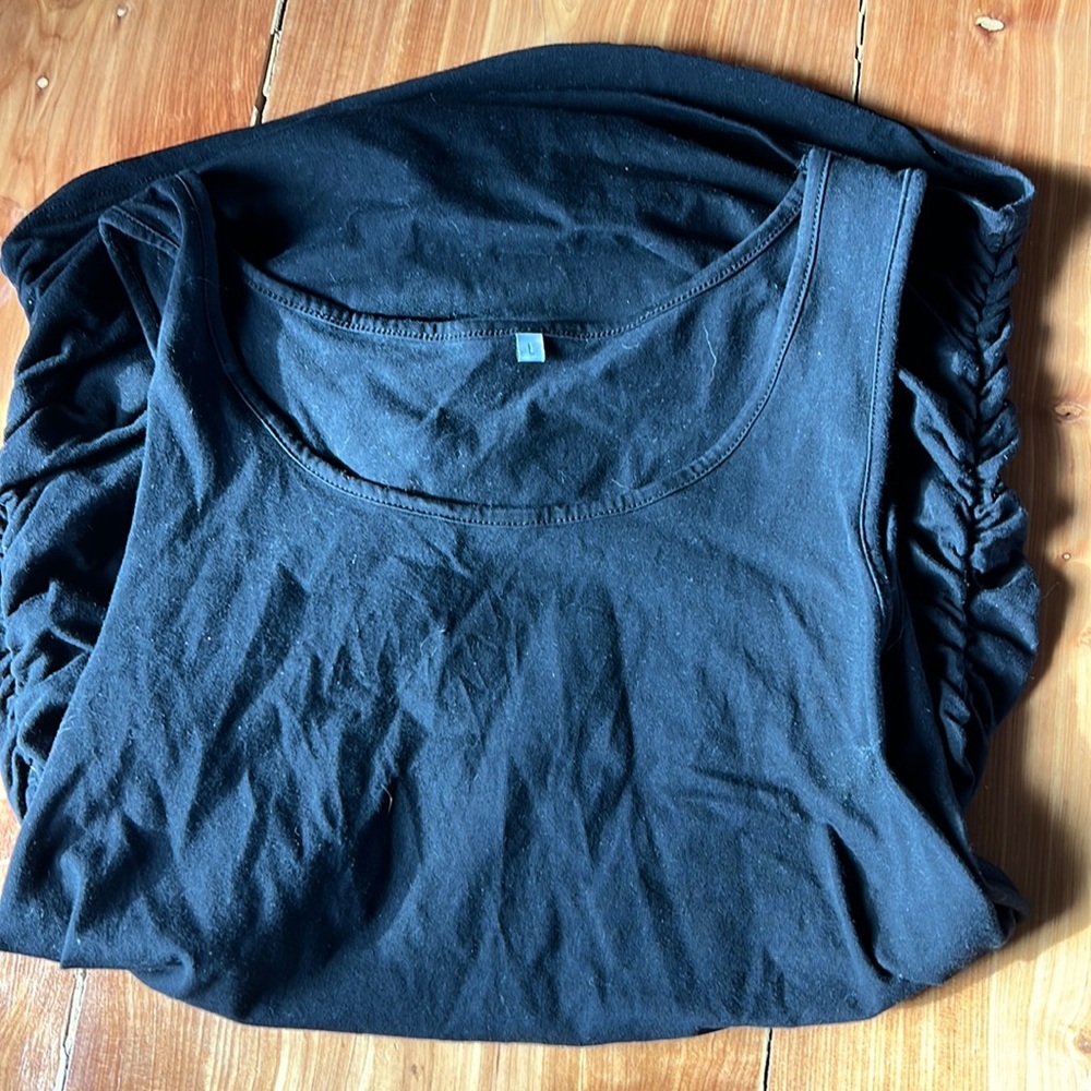 Basic black maternity tank.